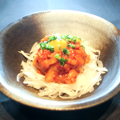 黄金カレイのエンガワユッケ